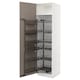 METOD高柜拉拔力食品室,白色/ Upplov马特•黑米色x60x220 60厘米