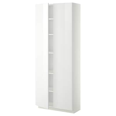 METOD高柜,货架,白色/ Ringhult白色80 x37x200厘米