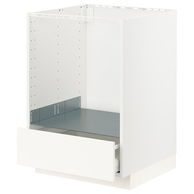 METOD / MAXIMERA基地内阁对于抽屉的烤箱,白色,白色/ Veddinge x60x80 60厘米