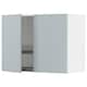 METOD壁柜w餐具滤/ 2门,白色/ Kallarp浅灰蓝色x37x60 80厘米