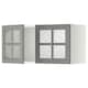 METOD壁柜与2扇玻璃门,白色/ Bodbyn灰色80 x37x40厘米