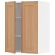 METOD壁柜与货架/ 2门,白色/ Vedhamn橡树,x37x80 60厘米