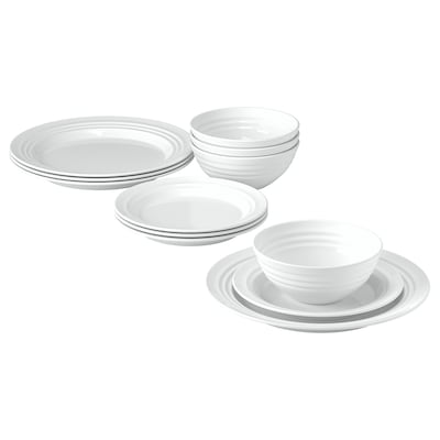 FAVORISERA 12件餐具,白色